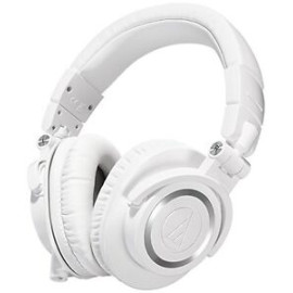 Audio-Technica ATH-M50XWH Professional Studio Monitor Headphones- white.