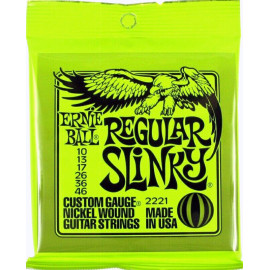 Ernie Ball 2221 Regular Slinky Nickel Electric Guitar Strings.010-.046