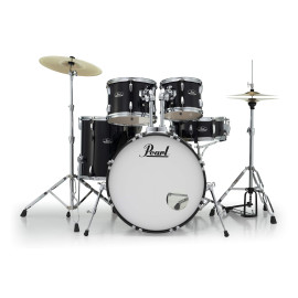 Pearl Roadshow 5Pc Drumset with Stands and Cymbals- JET BLACK